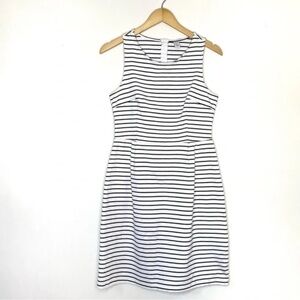 Old Navy White & Black Striped Sleeveless Midi Dress - Size XL